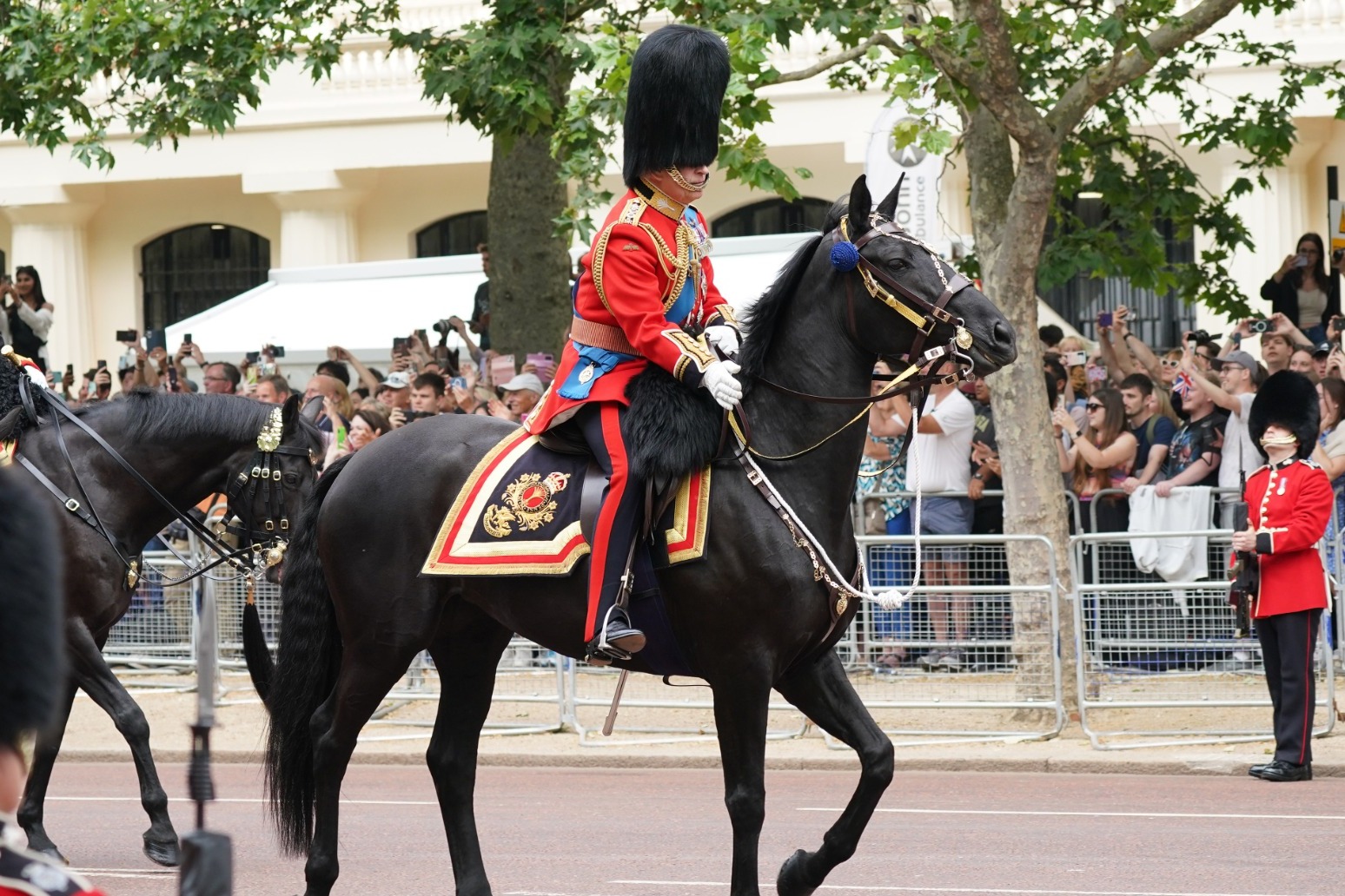 King takes part in first Trooping the Colour ceremony as monarch 