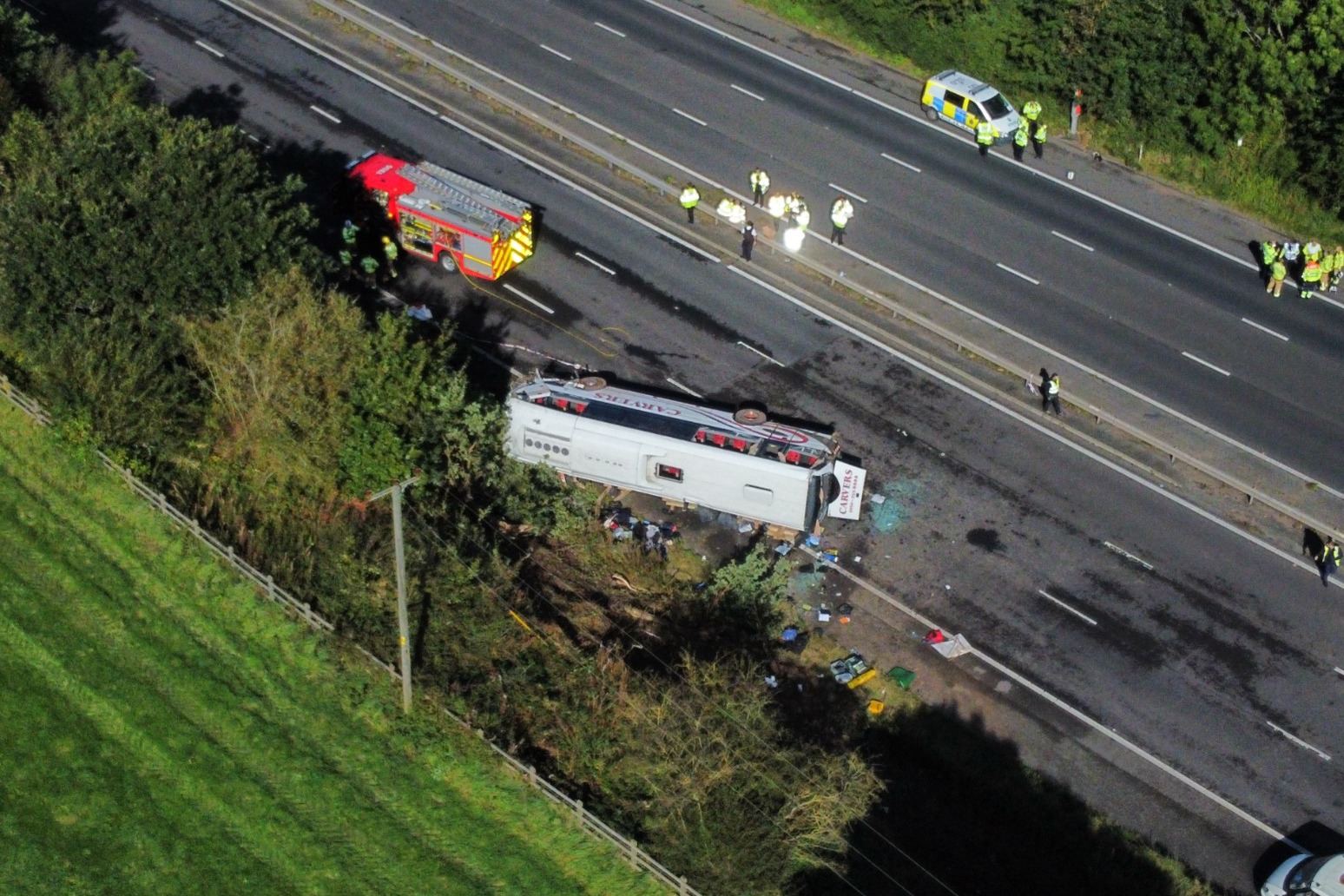Girl, 14, and school bus driver die following motorway crash 