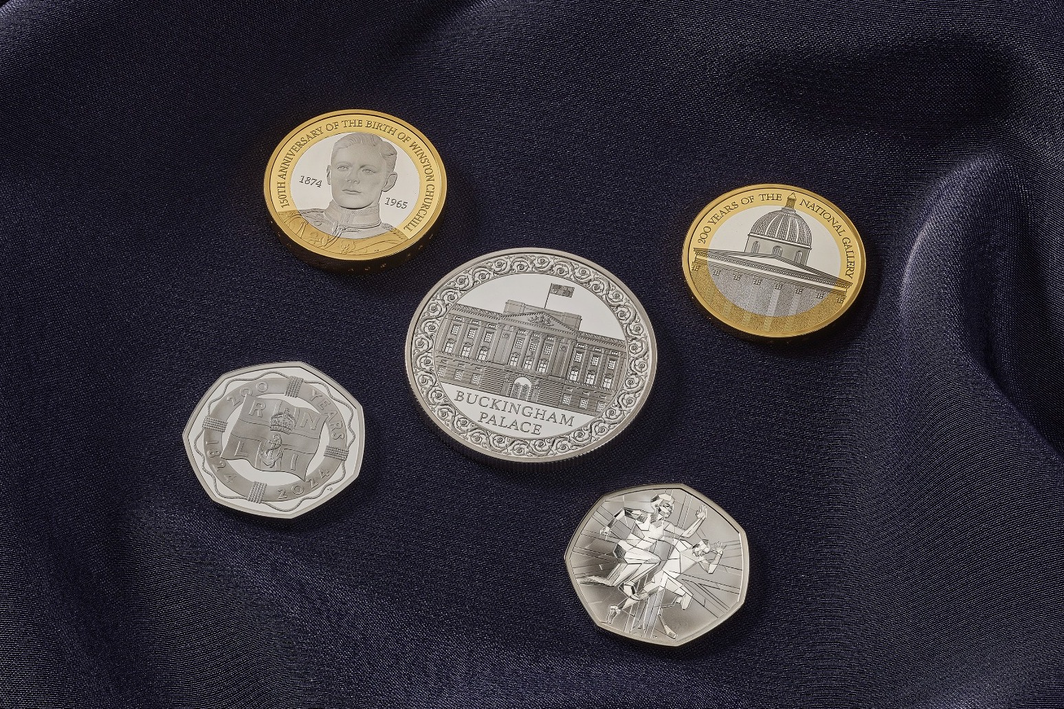 Sir Winston Churchill and Buckingham Palace celebrated on new coins for 2024 
