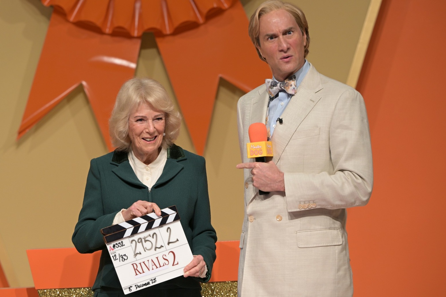 ‘We all miss her so much’: Queen’s tribute to Jilly Cooper on Rivals set 