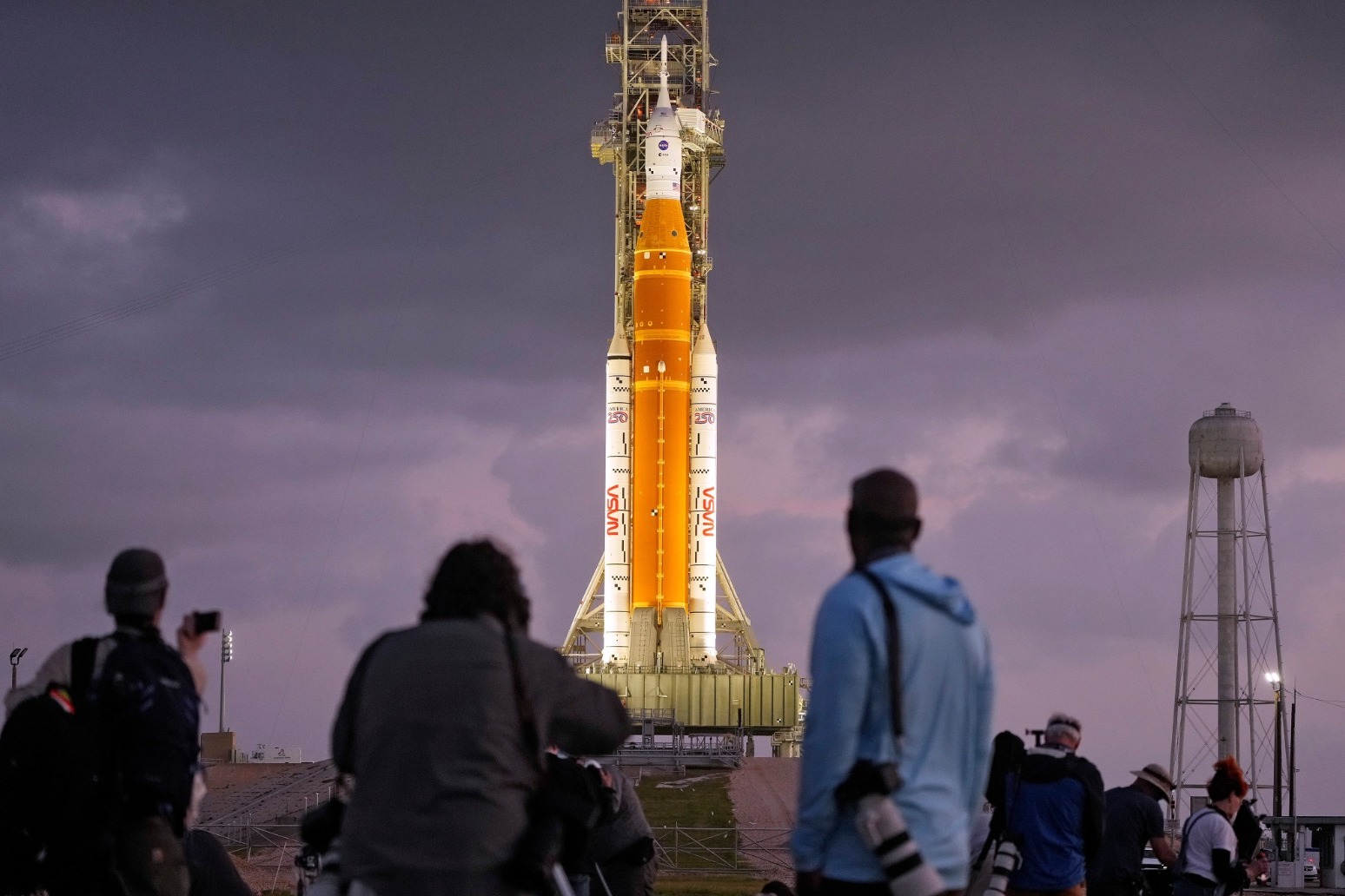 Lift-off for first manned Moon mission in more than 50 years