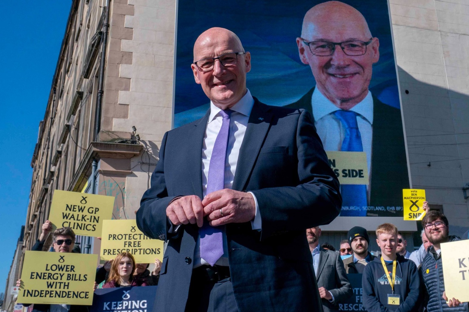 SNP majority would stop Farage at the border, Swinney says