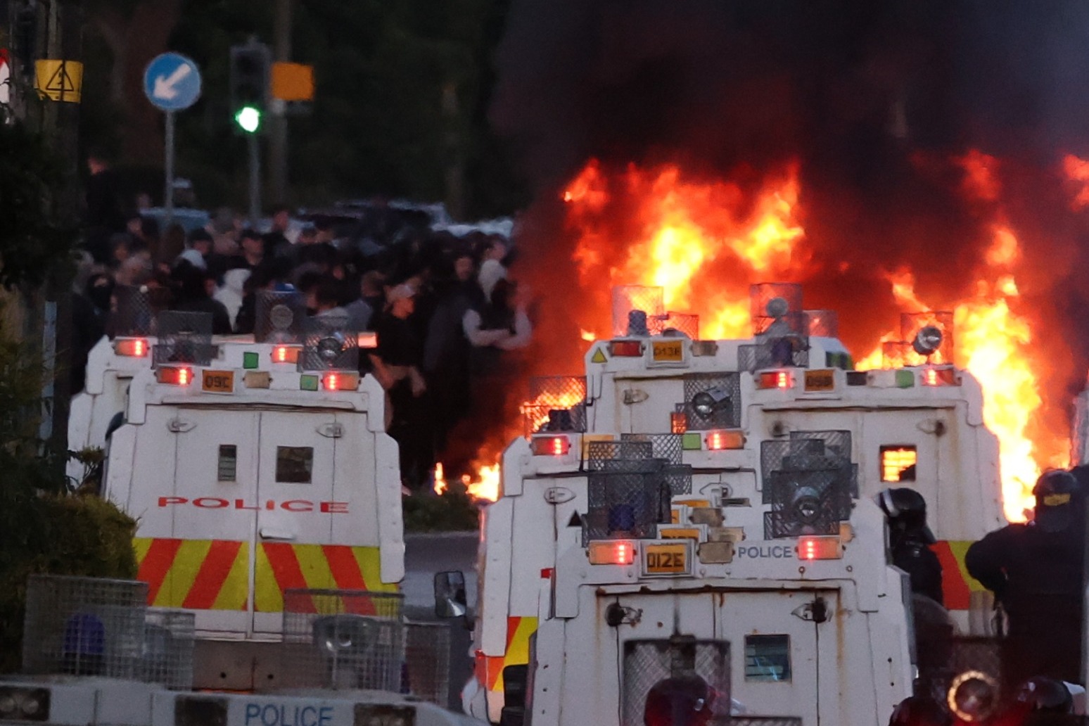 Twelve police officers injured in second night of unrest in Northern Ireland