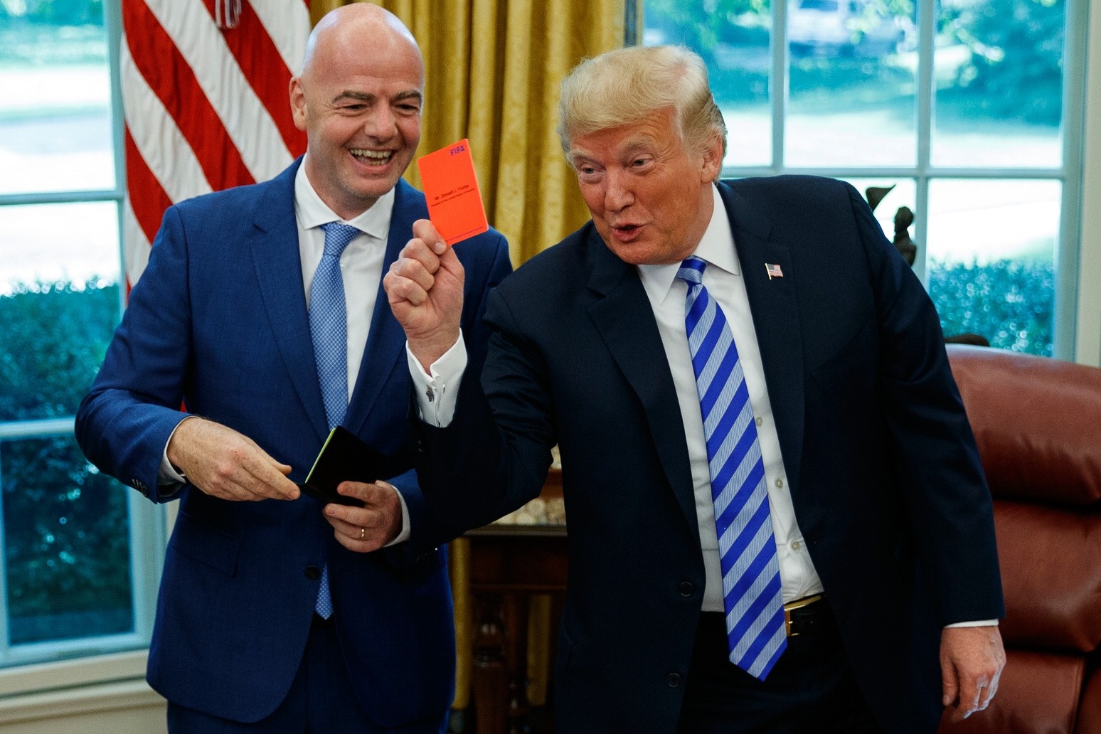 Donald Trump admits lobbying Gianni Infantino over Folarin Balogun red card