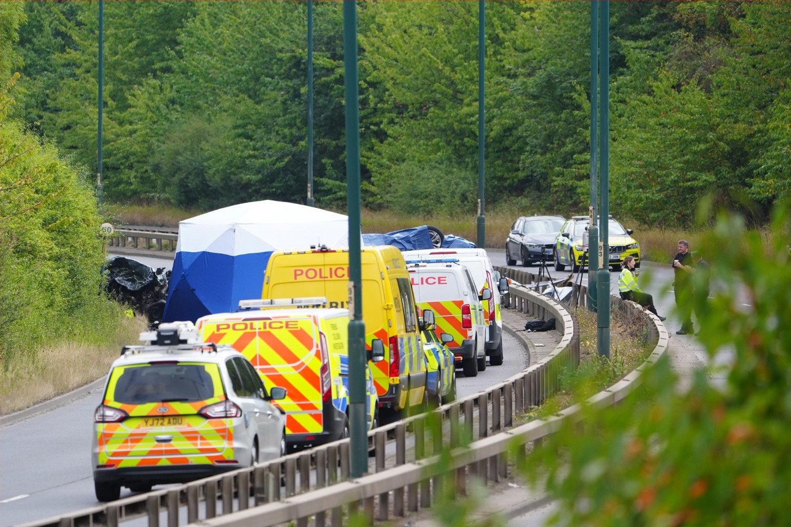 Graffiti left for young men killed in A66 crash