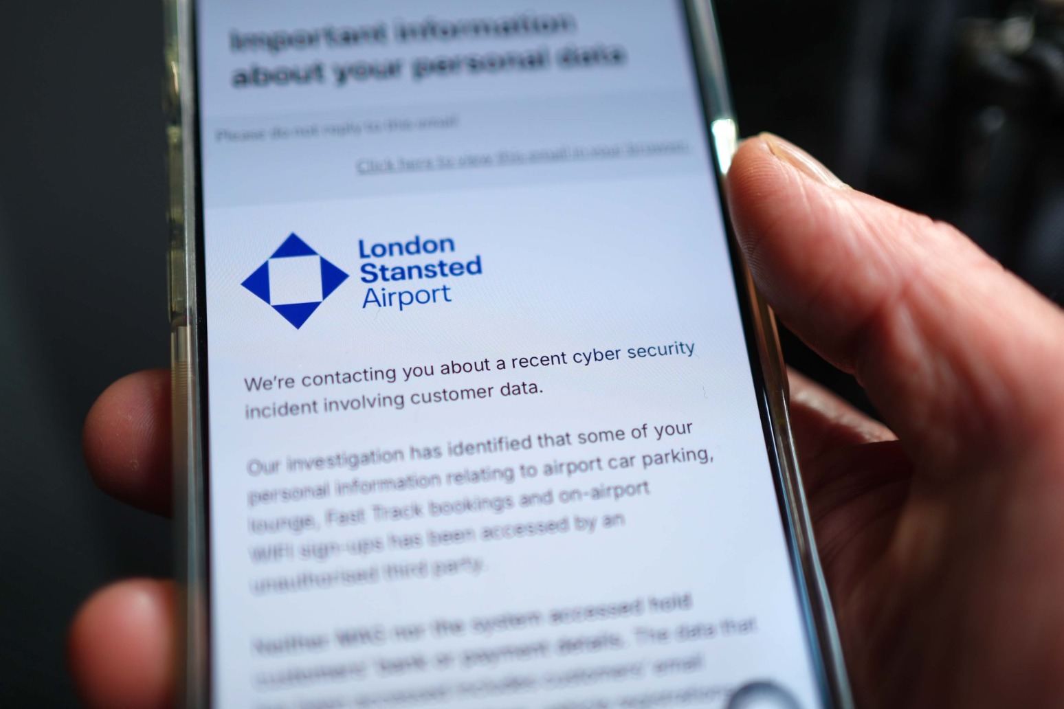 8.7 million customers’ data accessed in cyber attack against three UK airports