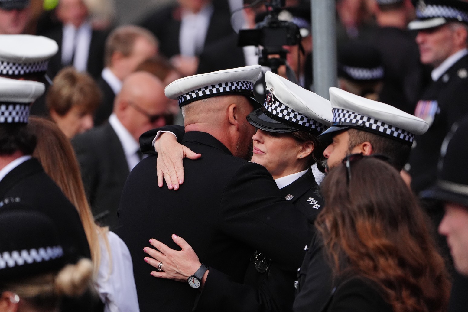 Hundreds of police line street at A66 crash colleague’s funeral
