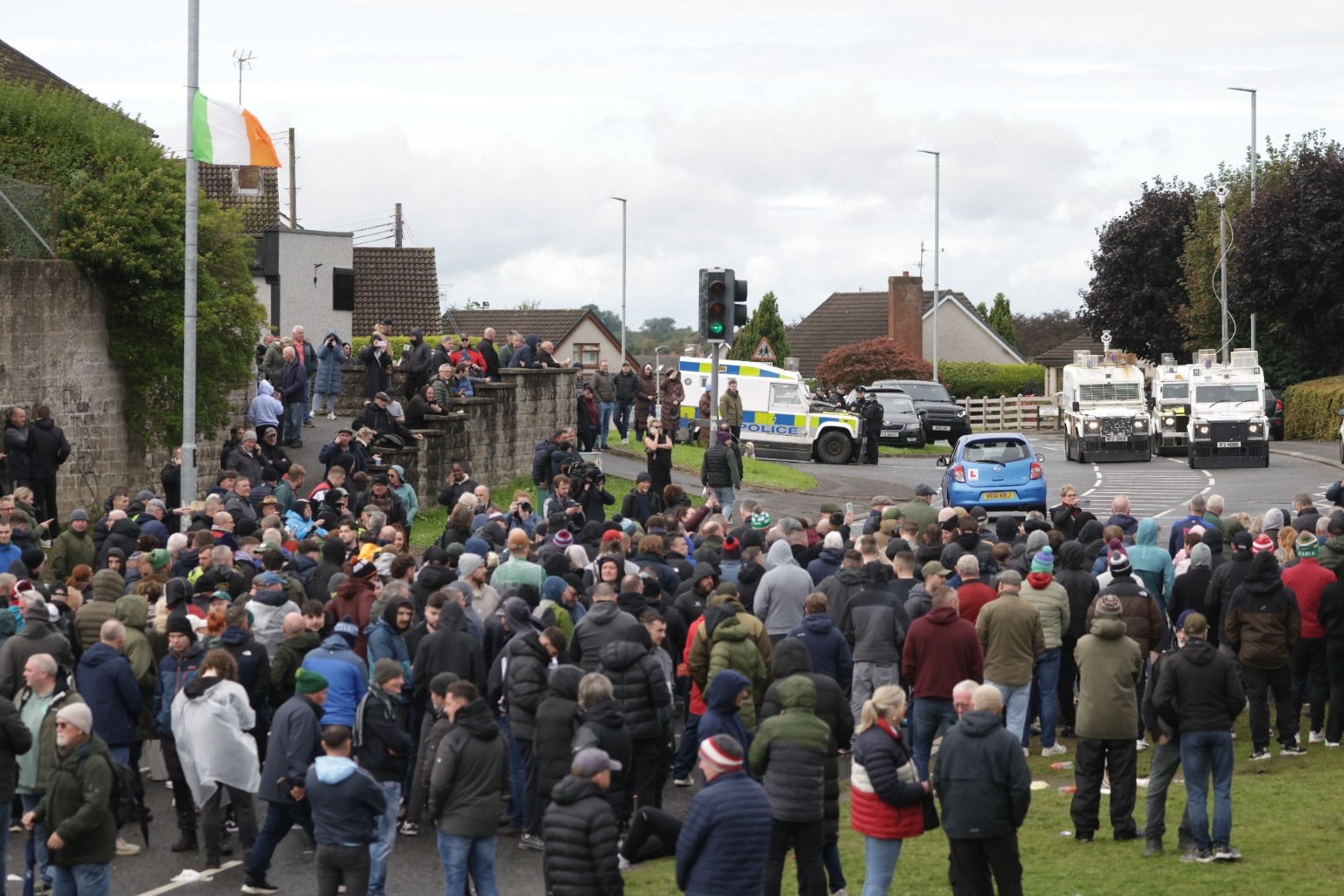 Garvaghy Road blocked by protesters of Orange Order parade amid calls for calm