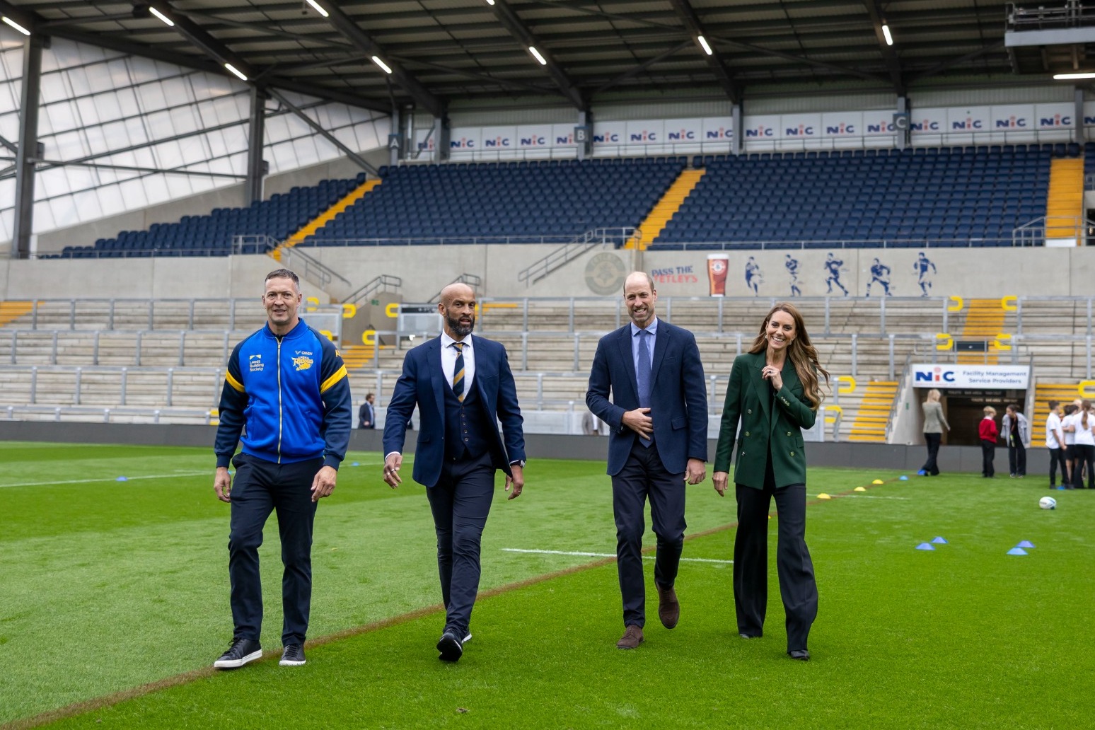 William and Kate visit Leeds Rhinos as fundraising efforts continue