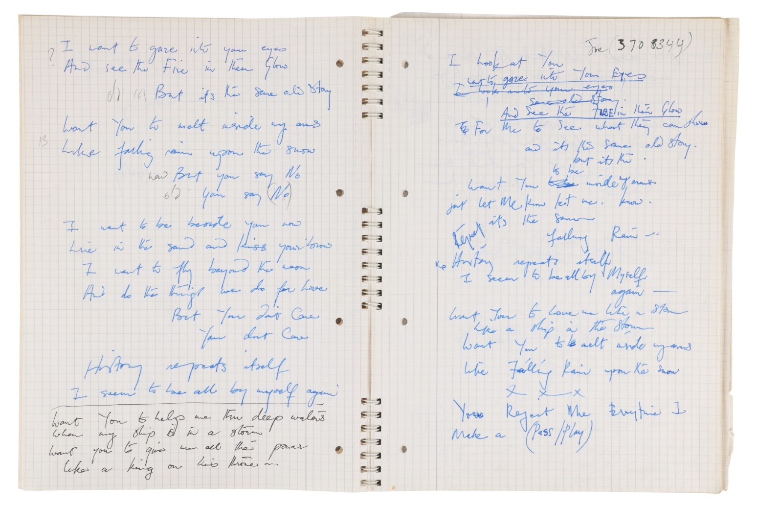 Freddie Mercury song lyrics sell for £277,000 at auction