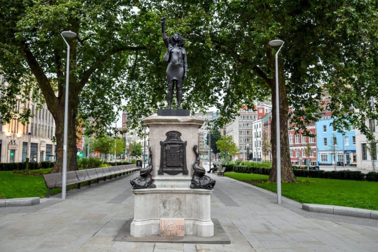 Edward Colston statue replaced by sculpture of black protester 