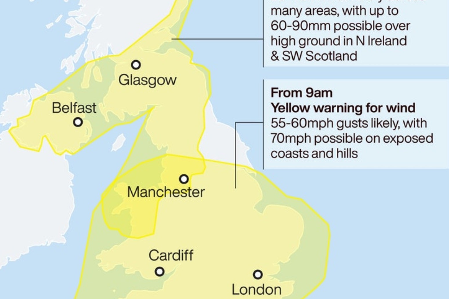 Storm Francis: UK and Ireland braced for wet and windy conditions 