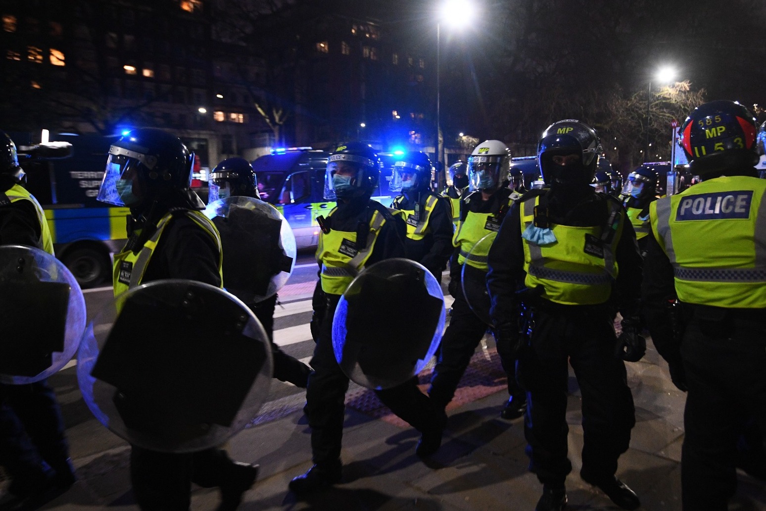 Dozens of arrests as police condemn lockdown protest violence 