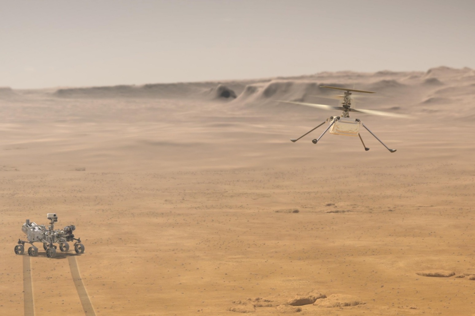 Nasa’s Ingenuity Mars helicopter has completed the first ever controlled flight on another planet 