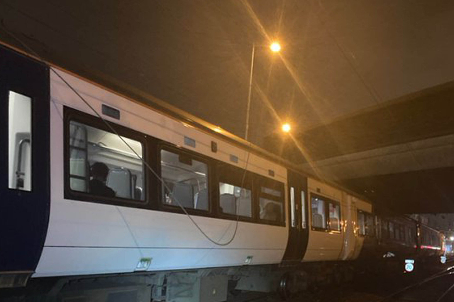 Train passengers stranded for hours due to damaged electric wires 