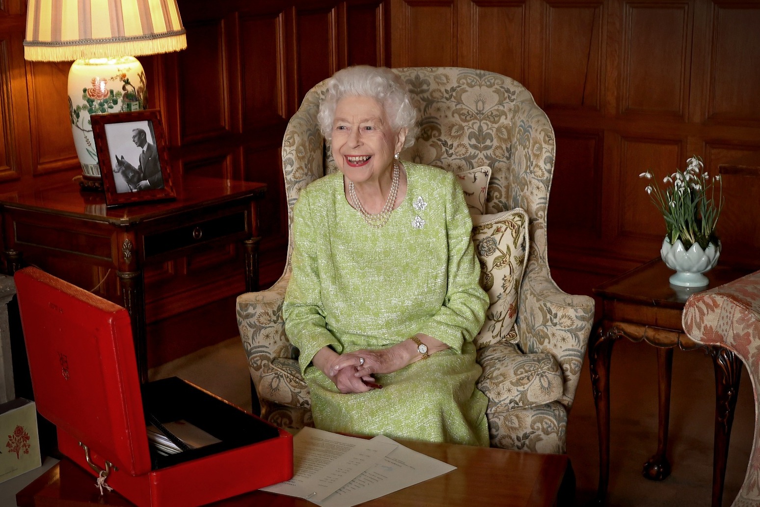 Queen pictured working in new image released for 70-year milestone 