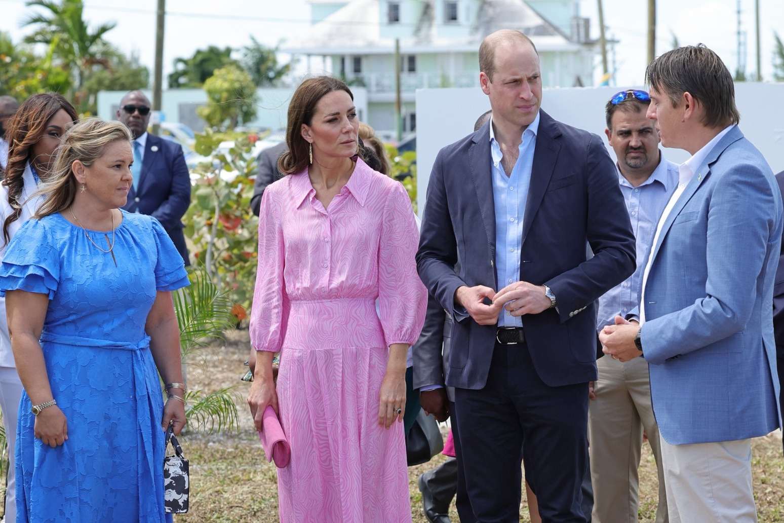 William and Kate visit Bahamas island to learn about hurricane recoery 