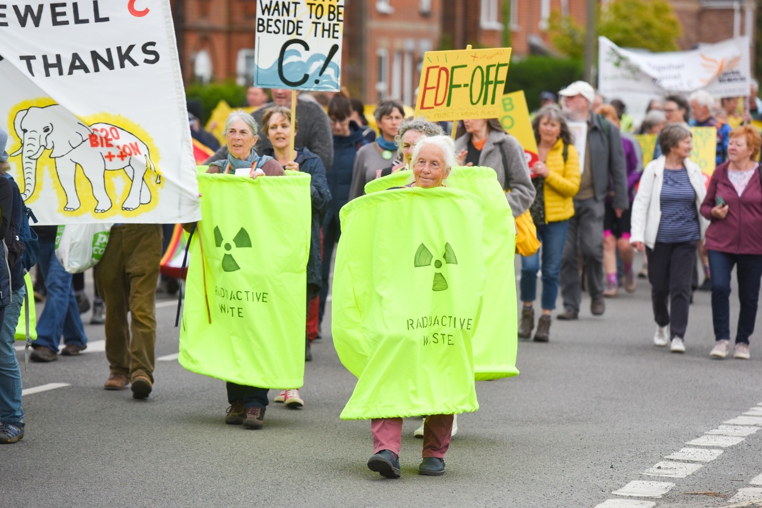 Hundreds march against Sizewell C nuclear power station 