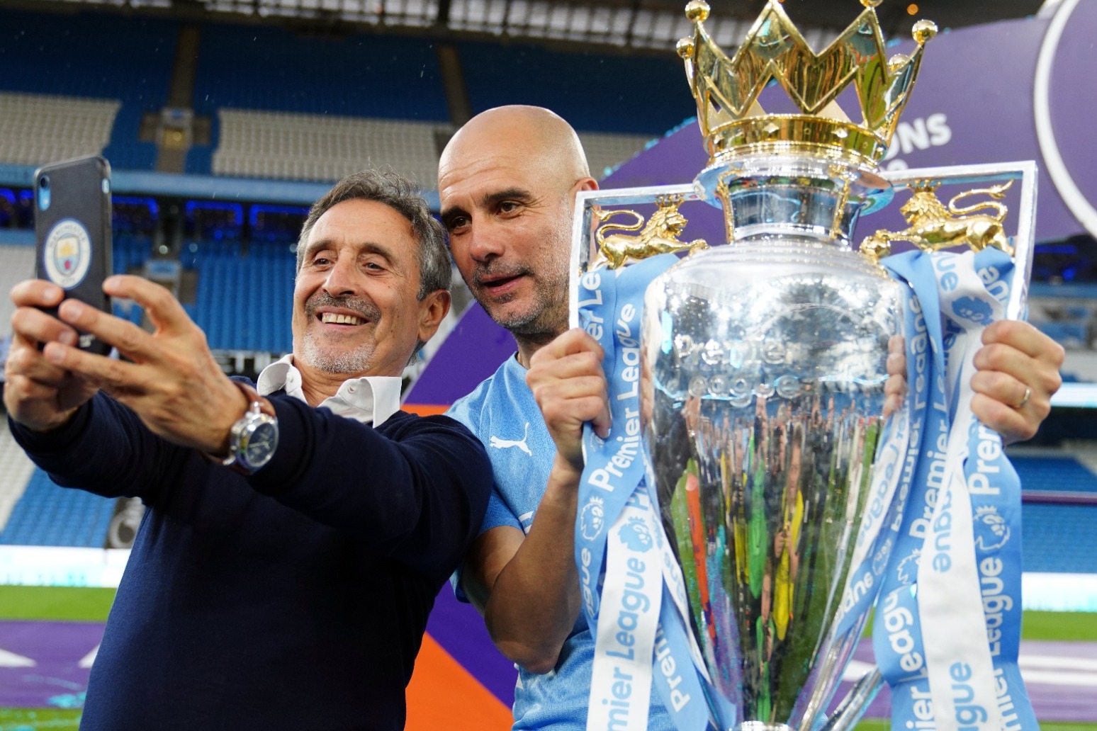 My players are legends, says Pep Guardiola after Manchester City’s title success 