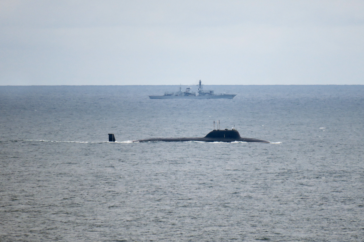 Royal Navy tracks two Russian submarines in North Sea 