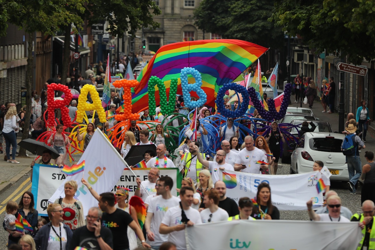 Thousands line streets of Belfast as Pride parade returns 