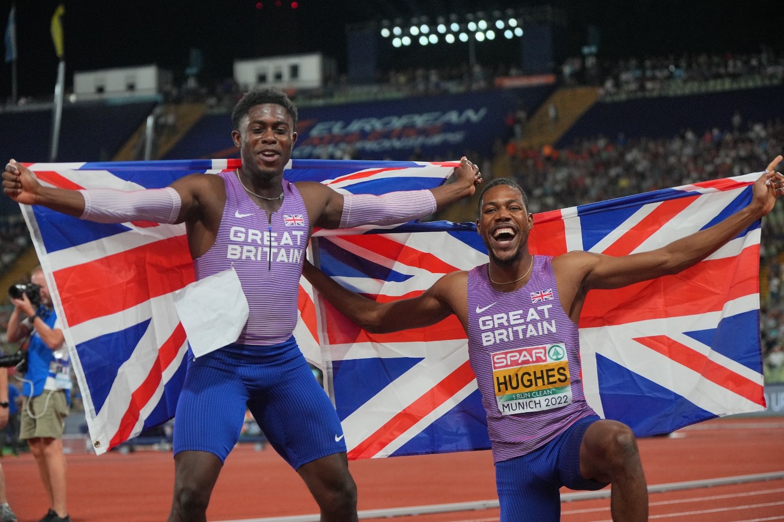 Zharnel Hughes among medallists in Munich but Dina Asher-Smith suffers setback 