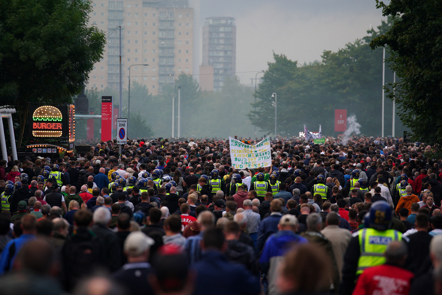 Thousands of Man Utd fans protest against Glazer family before Liverpool clash 