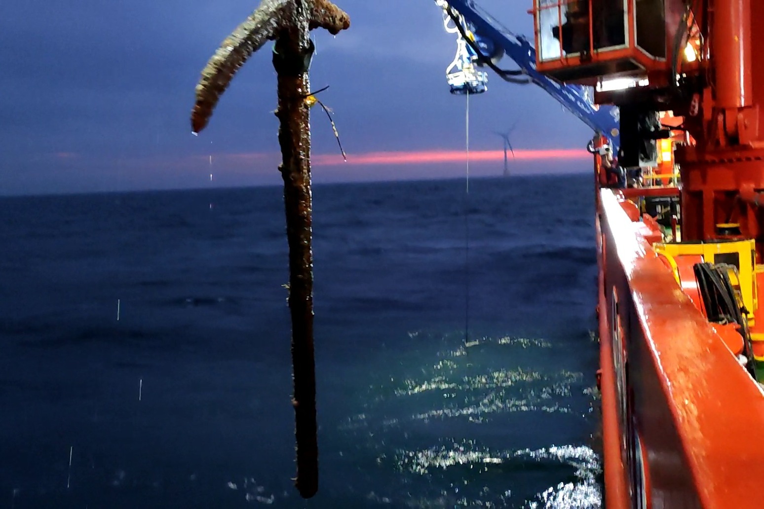 Anchor discovered during offshore wind farm work may date from Roman times 