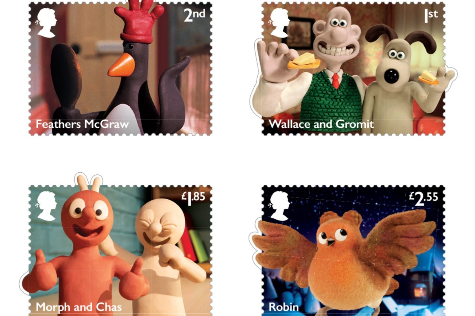 Wallace and Gromit and Morph among familiar faces on new Royal Mail stamps 