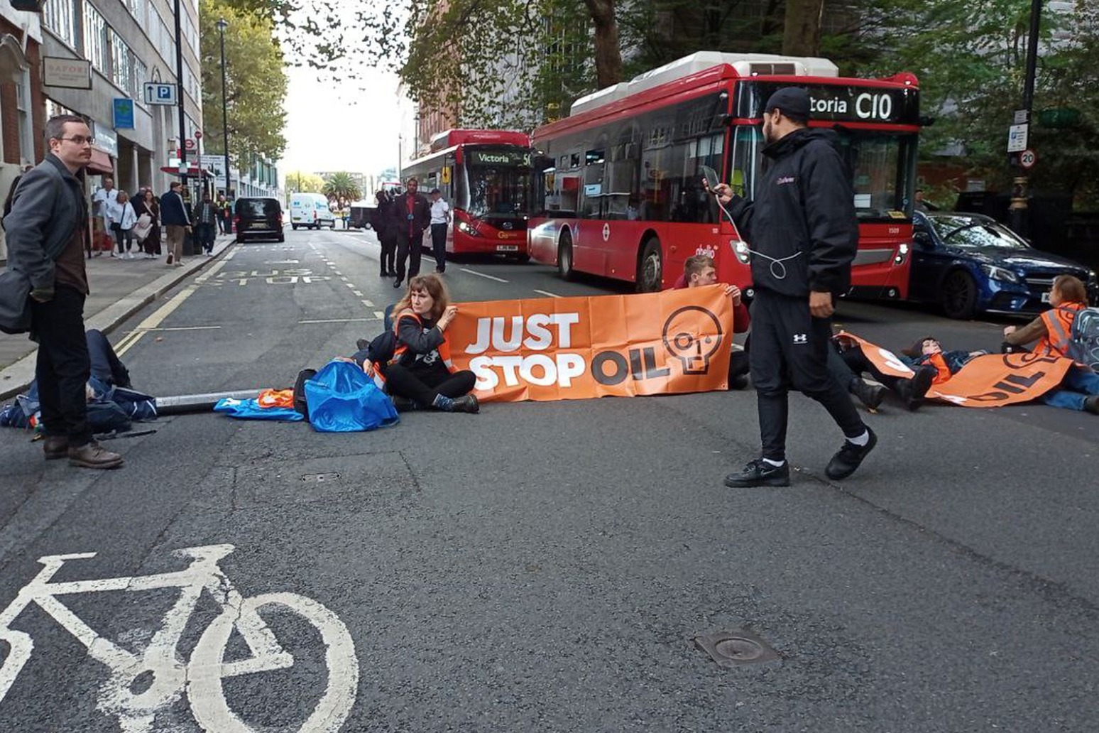 Drivers drag Just Stop Oil protesters away during London road blockages 