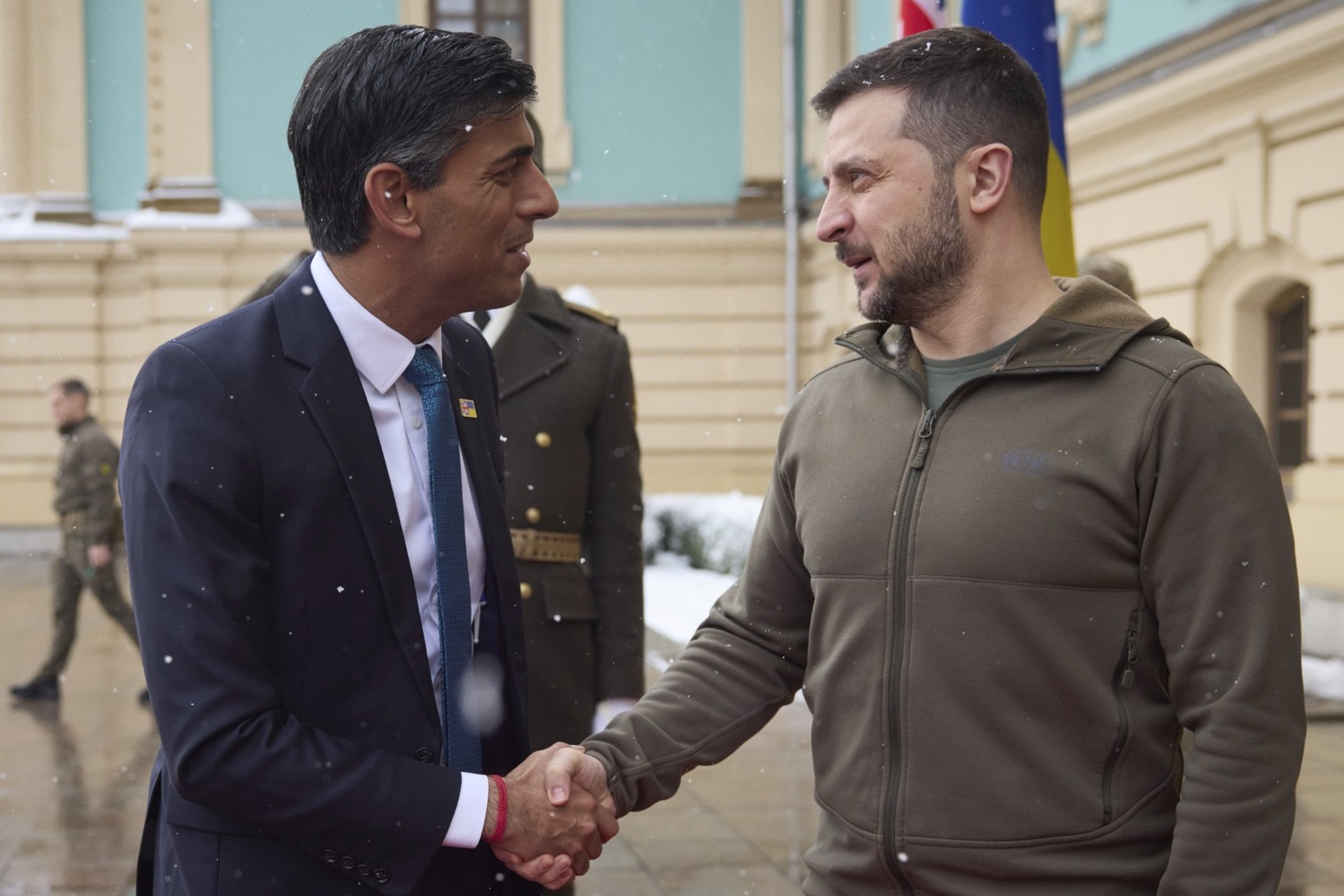 Rishi Sunak meets President Zelensky during first visit to Ukraine 