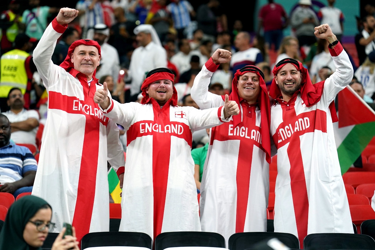 England and Wales fans praised for ‘exemplary’ behaviour at World Cup in Qatar 