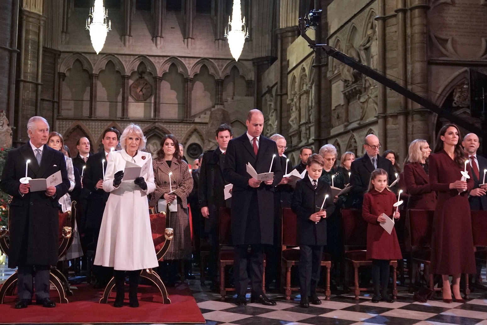 Kate jokes about her singing as royal family out in force at carol service 