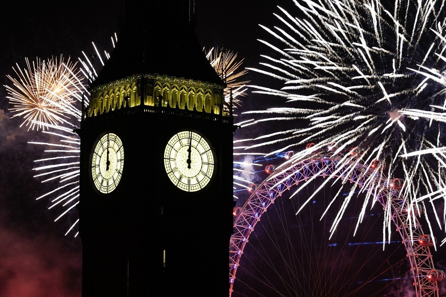 Revellers celebrate New Year’s Eve across UK with fun and fireworks 