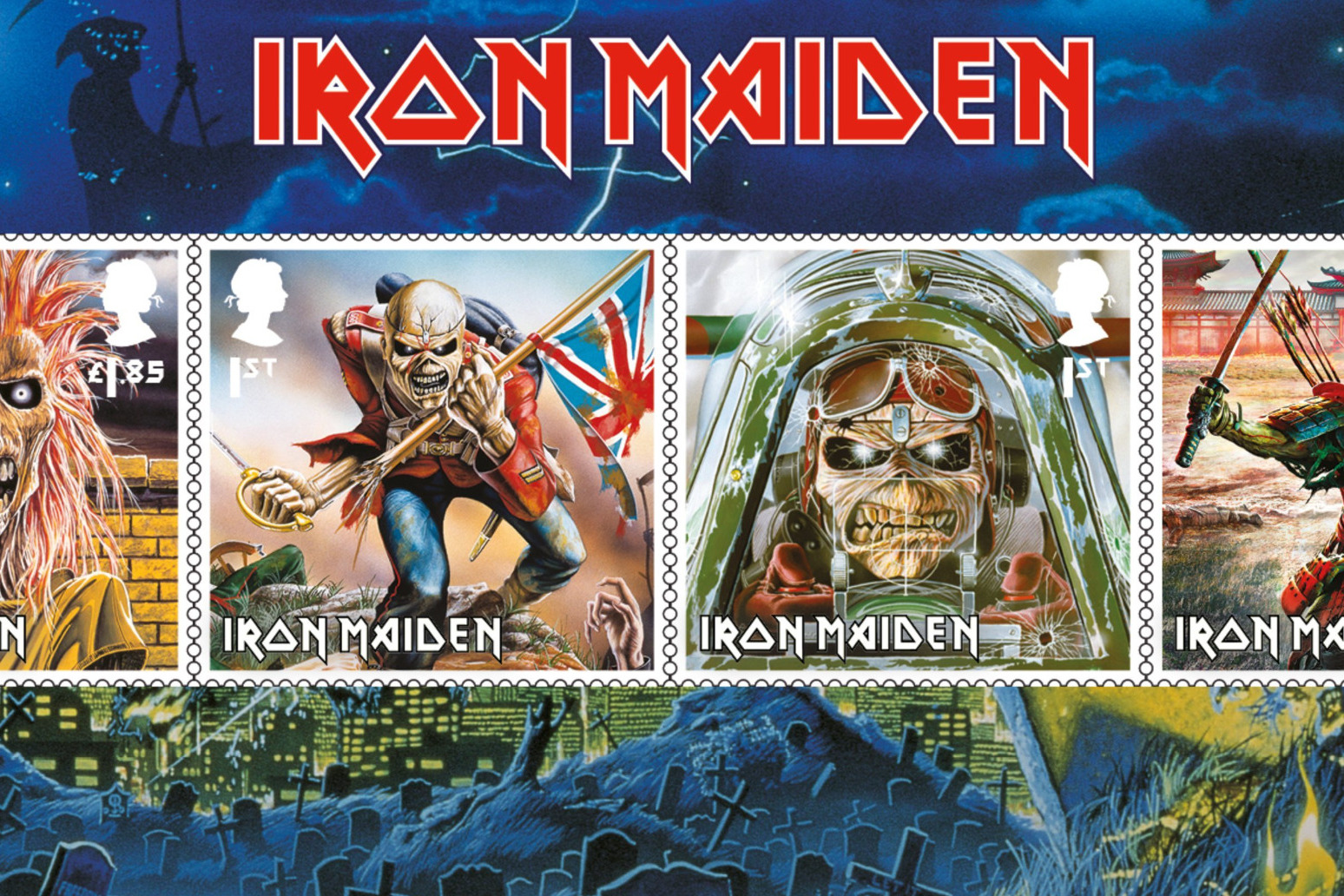 Royal Mail creates Iron Maiden stamps to pay tribute to ‘bona fide rock legends’ 