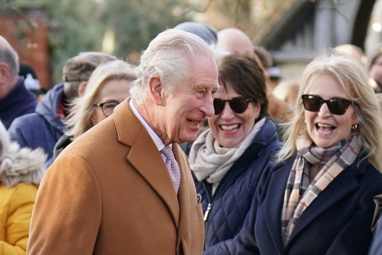 Smiling King seen for first time since Harry’s tell-all book published 