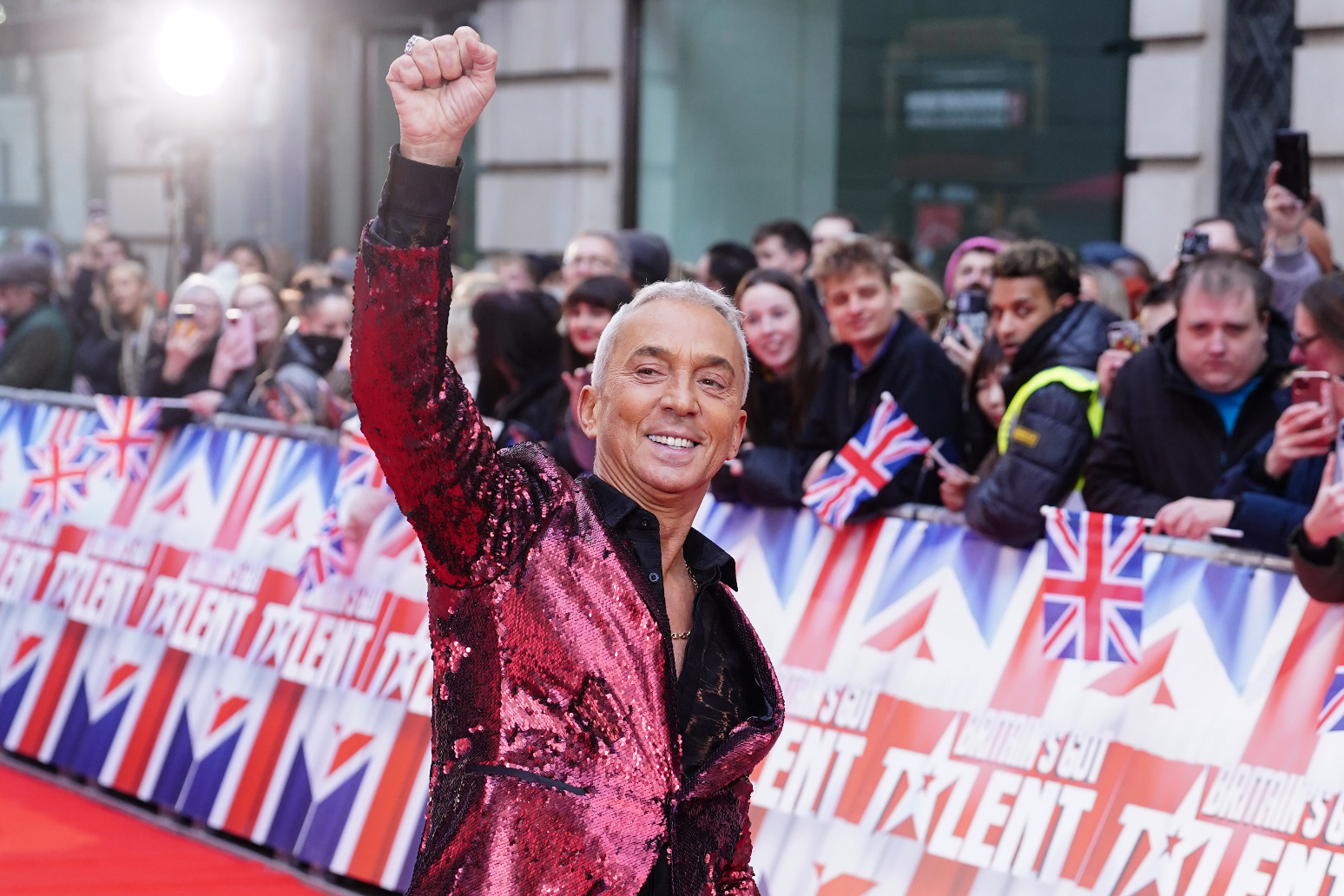 Bruno Tonioli blows kiss to fans as he arrives at Britains Got Talent auditions
