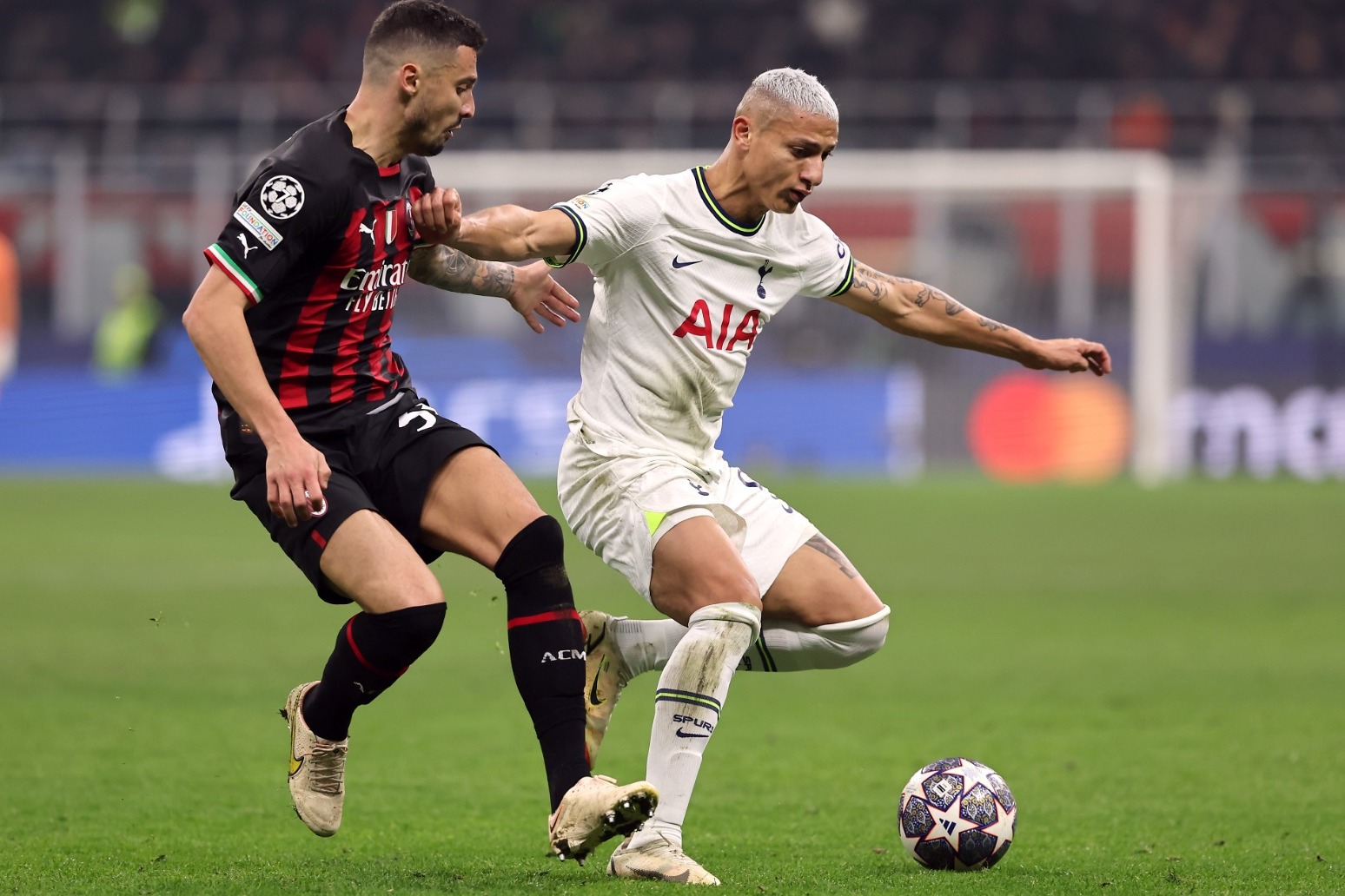 Tottenham suffer first-leg setback in lacklustre loss to AC Milan 