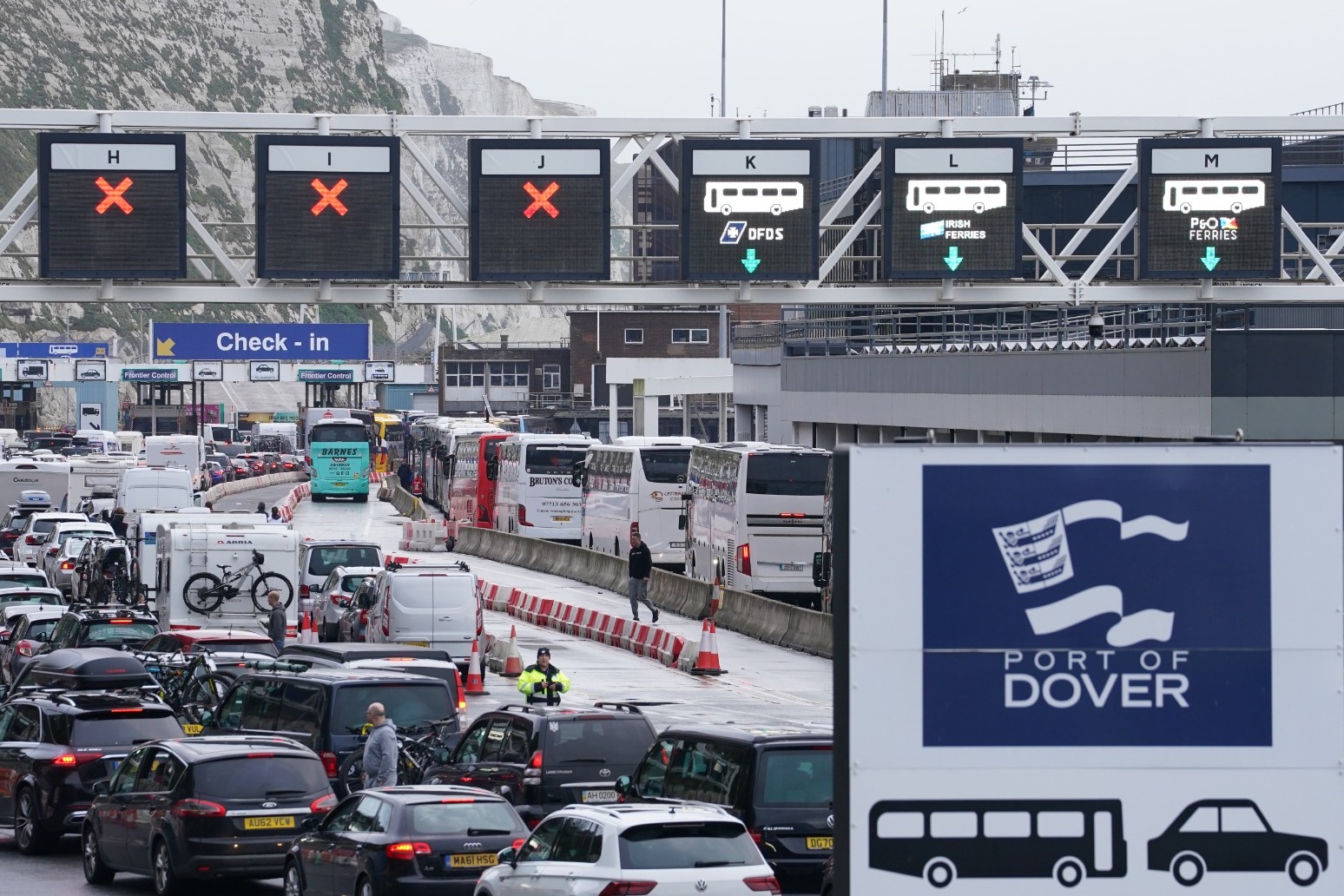 Port of Dover ‘deeply frustrated’ as coach traffic suffers long delays 