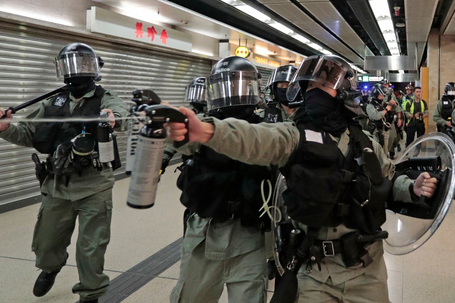 BLOODSHED IN A SHOPPING CENTRE AS HONG KONG RIOTS CONTINUE 