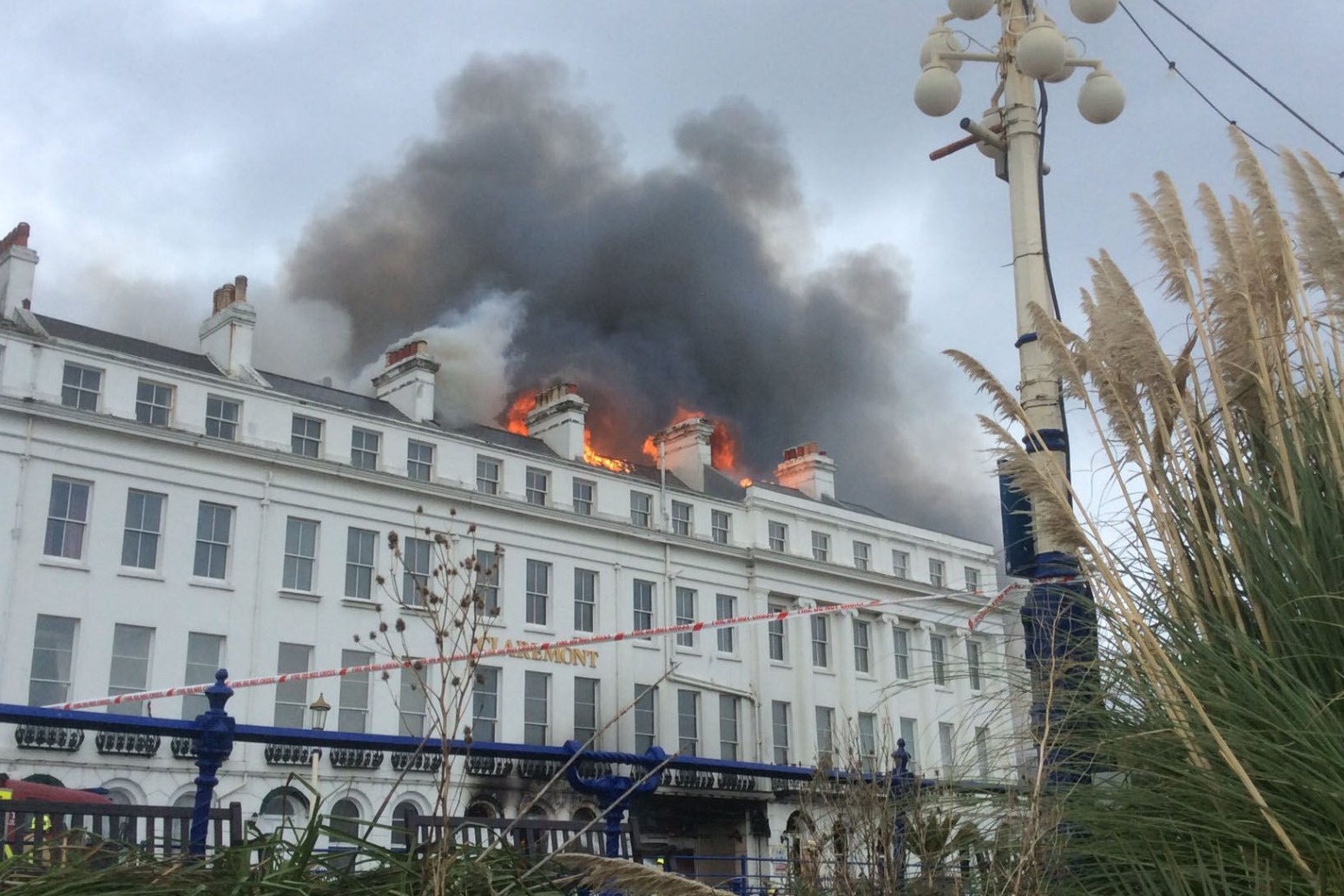 STAFF AT FIRE-HIT SEAFRONT HOTEL PRAISED AFTER EVACUATION 