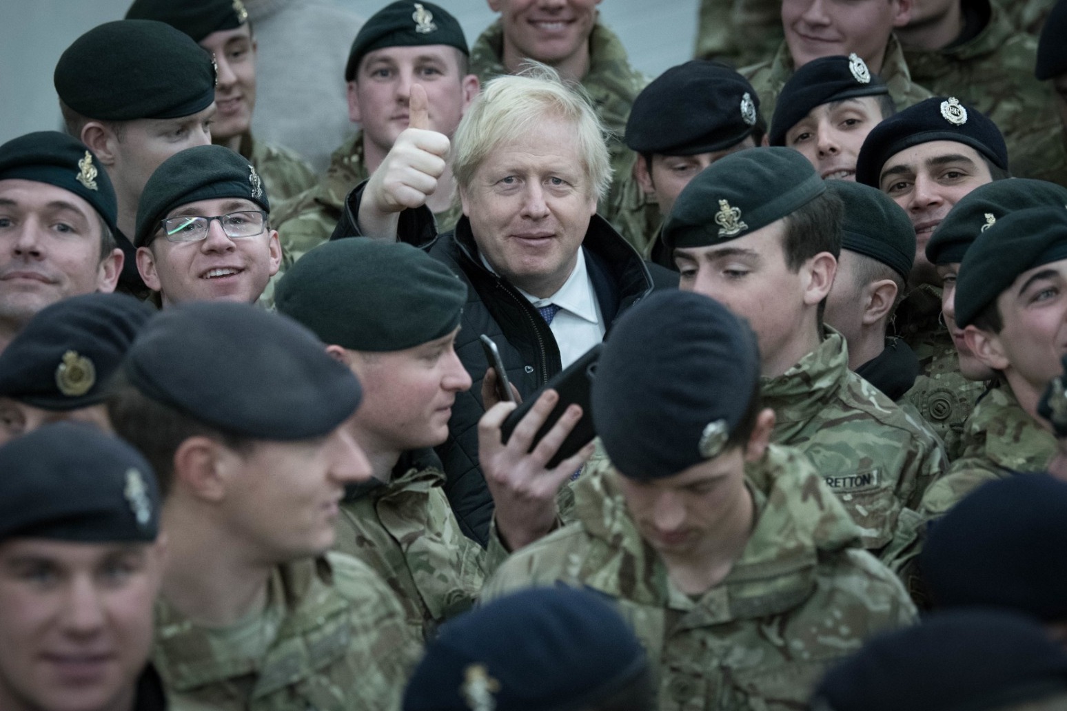BORIS JOHNSON SERVES CHRISTMAS LUNCH TO BRITISH TROOPS STATIONED IN ESTONIA 