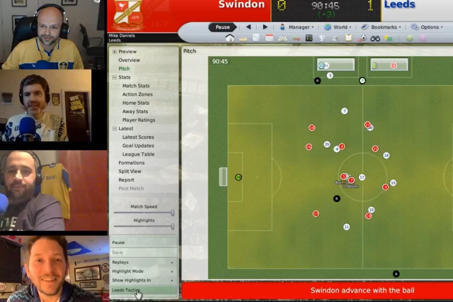 Leeds fans raise £12,000 for food banks by playing football manager for 24 hours 